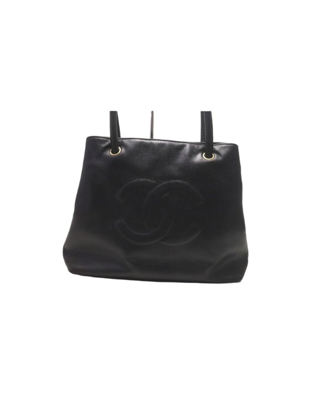 Chanel Jumbo CC Logo Caviar Leather Tote